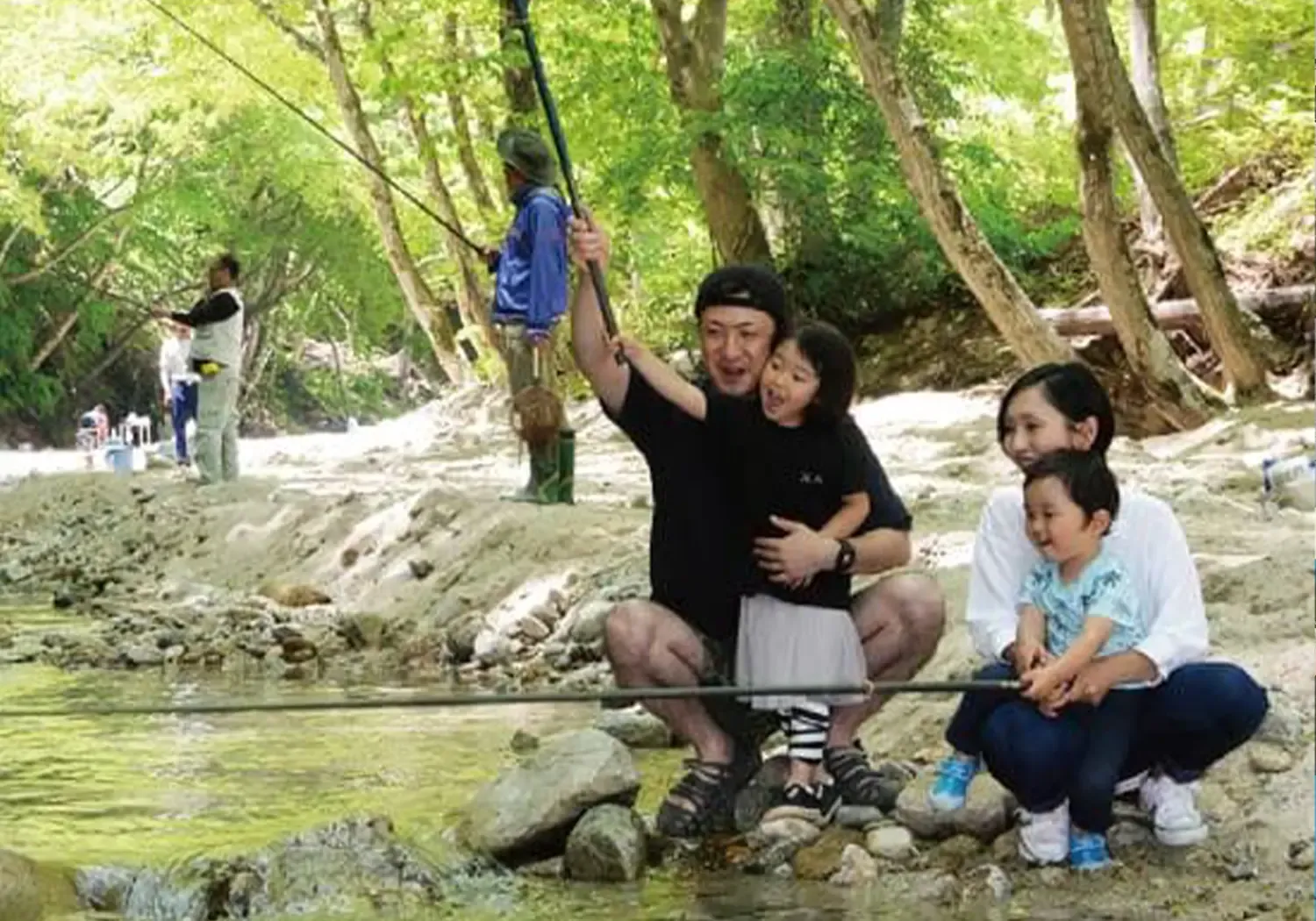 Mountain stream fishing