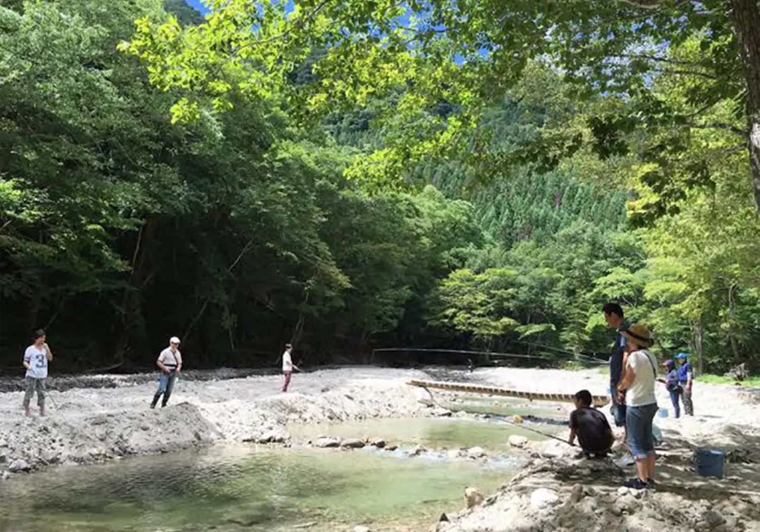 Mountain stream fishing