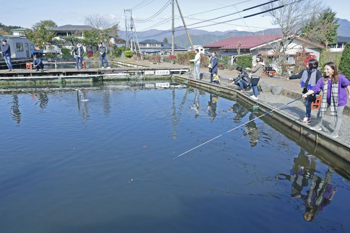 富士見ニジマス釣り