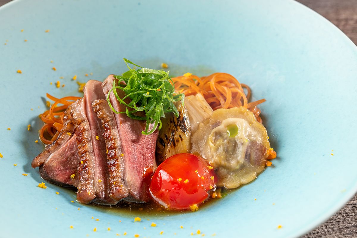 牛肝菌香味的大阪河内鸭葱汤意大利面