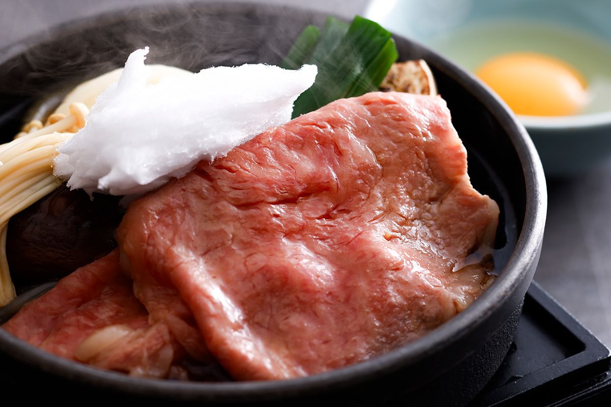 熊野牛もも肉 綿あめすきやき