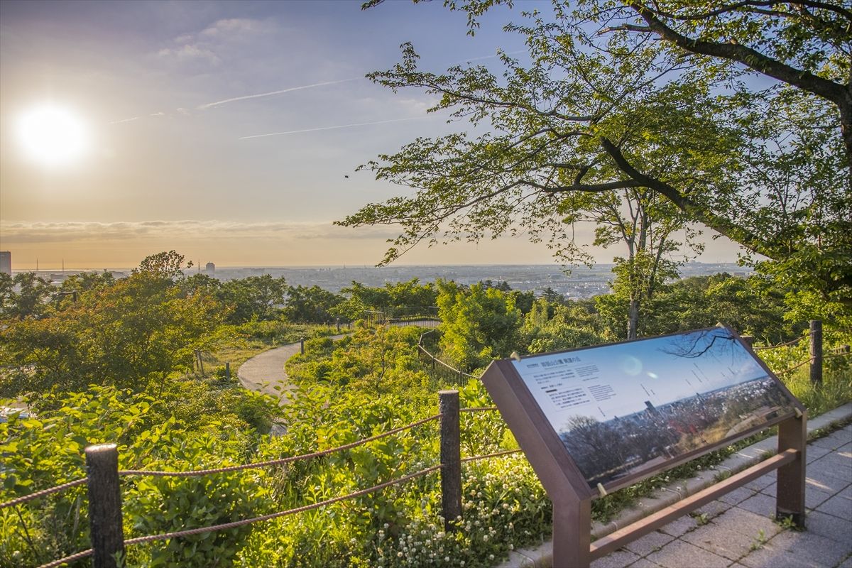 卯辰山公園「眺望之丘」的景色 (圖片提供:金澤市)