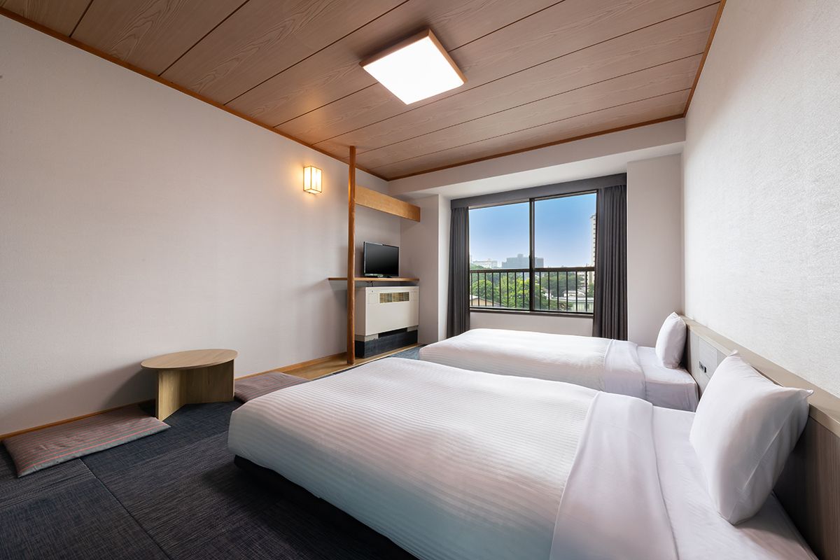 龟之井酒店 草津汤畑“豪华日式双床房 10叠（2 张床垫）”