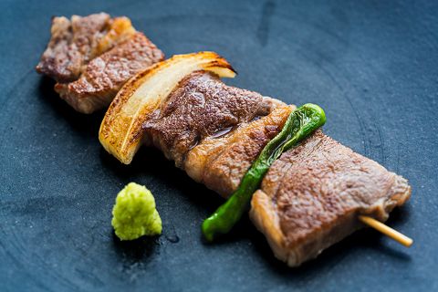宮崎牛リブロースの「牛串」