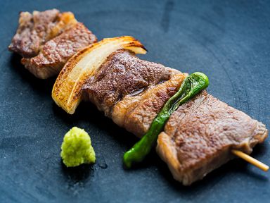 宮崎牛リブロースの「牛串」