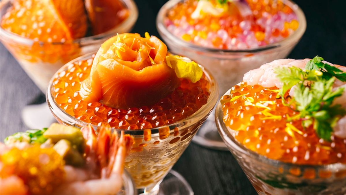 函館国際ホテルのパフェ風「海鮮丼」