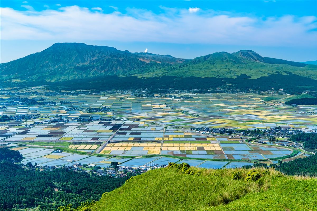 大観峰から望む阿蘇山