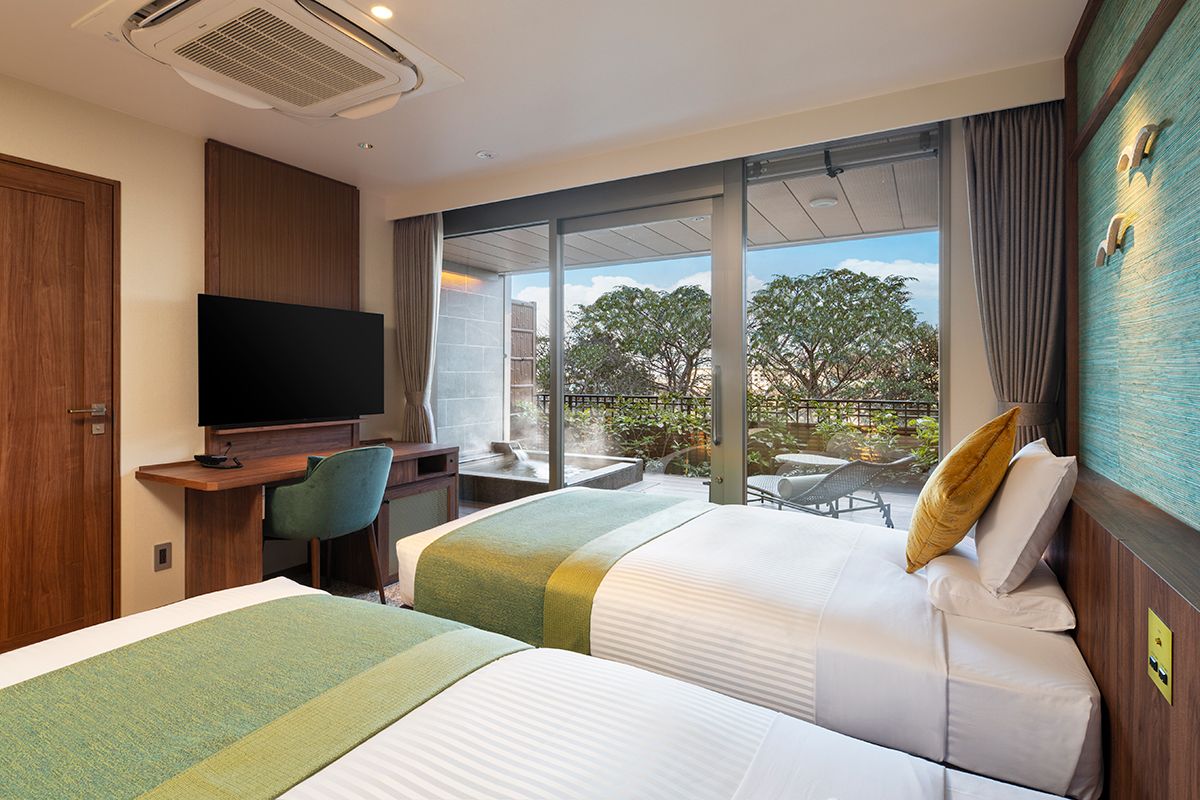 亀の井ホテル 鳥羽「【温泉露天風呂付き】スーペリアツイン ～潮風テラス～」